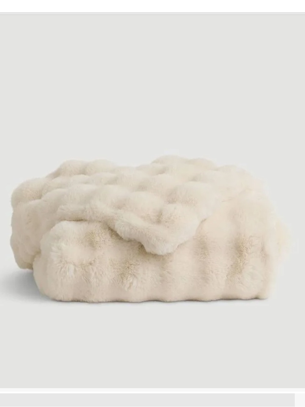NWT Cozy Earth Bubble Cuddle Blanket -  Creamy Plush Throw - Picture 4 of 10
